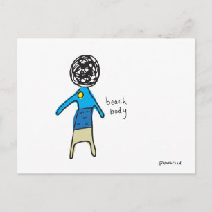 beach body postcard