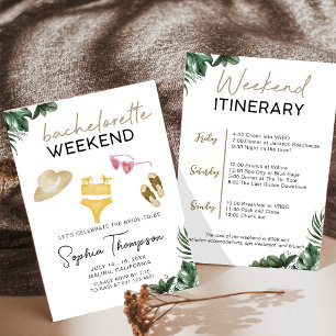Beach Boho Bachelorette Weekend Party Invitation