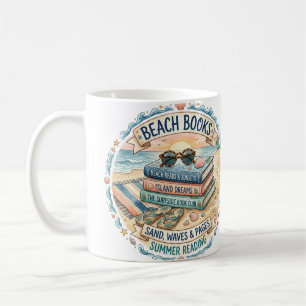 Beach Books Summer Reading Design Coffee Mug