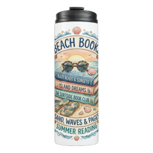 Beach Books Summer Reading Design Thermal Tumbler