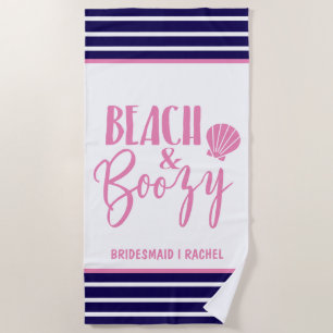 Beach & Boozy Personalised Bridesmaid Towel