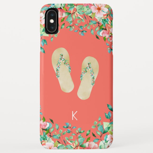 Beach Botanical Flip Flops Case-Mate iPhone Case (Back)