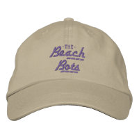 BEACH BOTS Cap - Khaki w/blue