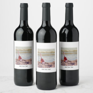 Beach Bottle Wine Label