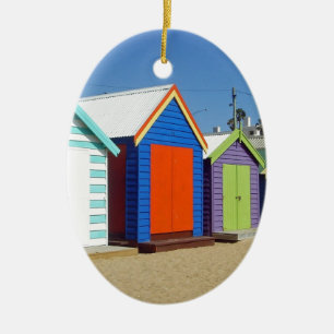 Beach Box Hut Melbourne Australia Ceramic Ornament