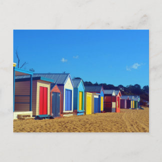 Beach Boxes Postcard