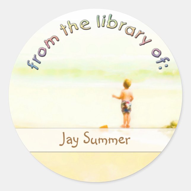 Beach Boy Library Plate Classic Round Sticker (Front)