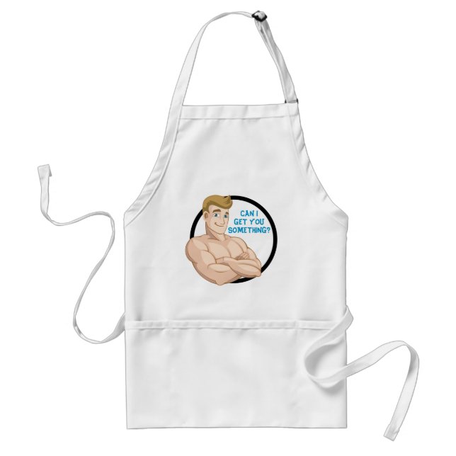 Beach Boy Surfer Dude Cartoon Muscle Guy Service Standard Apron (Front)