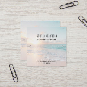 Beach Bracelet Display Jewellery Holder Square Business Card