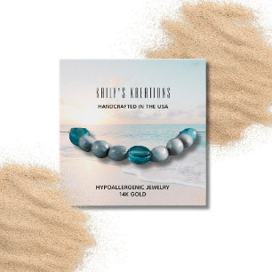 Beach Bracelet Display Jewellery Holder Square Business Card