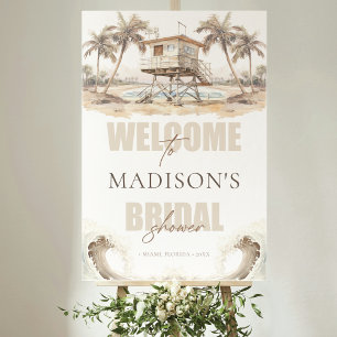 Beach Bridal Shower Custom Welcome Sign