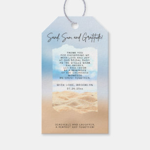 Beach Bridal Shower Favour Tags
