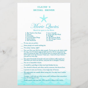 Beach Bridal Shower Game, Nautical, Mermaid
