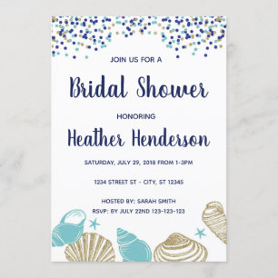 Beach Bridal Shower Invite