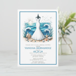 Beach Bride Bridal Shower Invitation