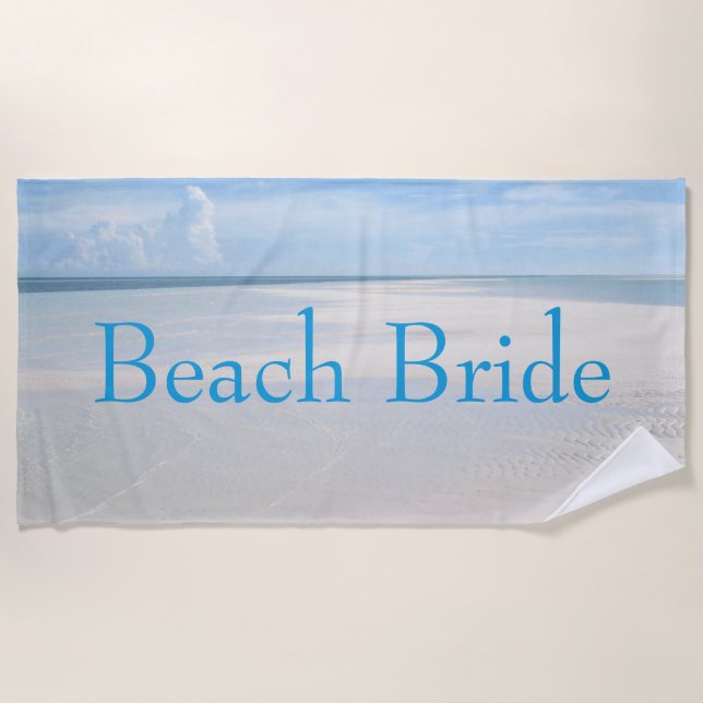 Beach Bride Destination Wedding Towel (Front)