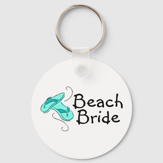 Beach Bride (Flip Flops) Key Ring (Front)