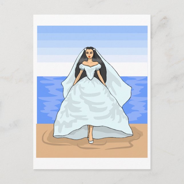 Beach Bride Postcard (Front)