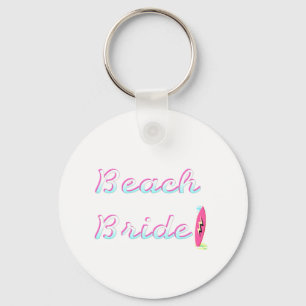 Beach Bride (Surfboard) Key Ring