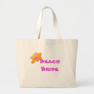 Beach Bride Tote Bag: Hibiscus Design