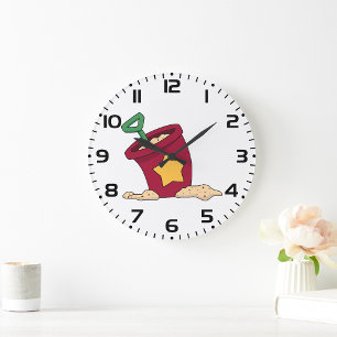 Beach Bucket And Shovel Large Clock