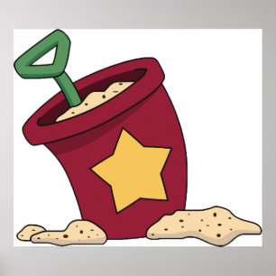 Beach Bucket And Shovel Poster