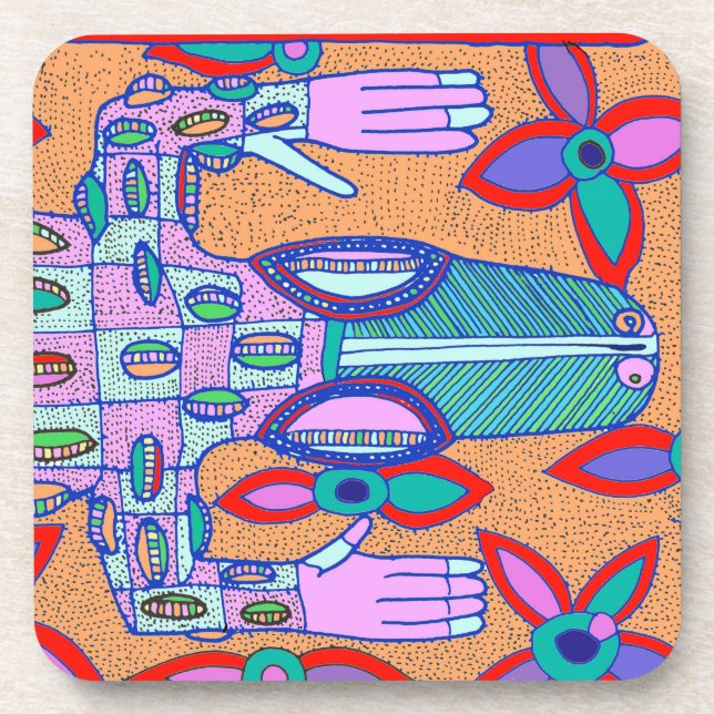 Beach Bum Croc Coaster (Front)