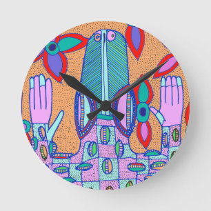 Beach Bum Croc Round Clock