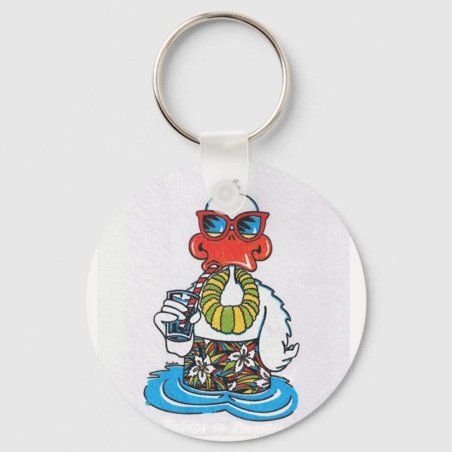 Beach Bum Duck Key Ring (Front)