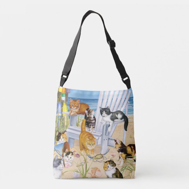 Beach Bum Kittens Crossbody Bag (Back)