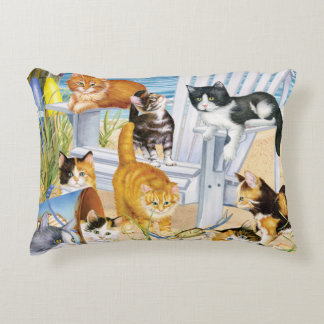 Beach Bum Kittens Decorative Cushion