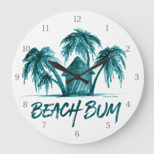 Beach Bum Large Clock