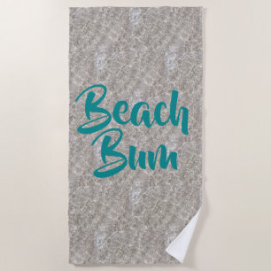 Beach bum ocean water beach sand beach towel