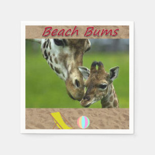 Beach Bum Paper Napkins Giraffe