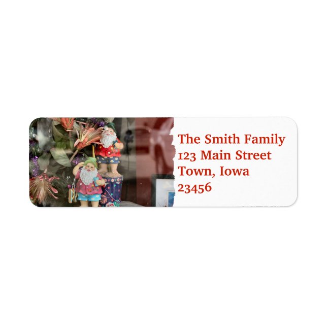 Beach bum Santa Return Address Label (Front)