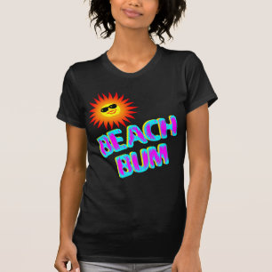 Beach Bum Saying with Smiling Sun T-Shirt