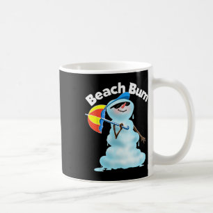 Beach Bum Snowman Christmas In July Beach Vacation Coffee Mug
