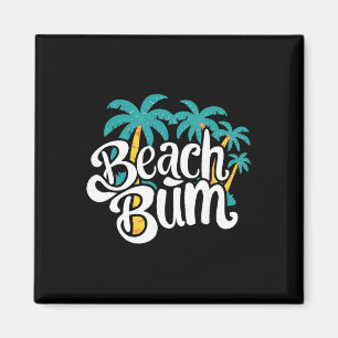 Beach Bum Summer Sandy Ocean Vibes And Waves Surfi Magnet