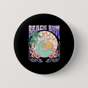 Beach Bum Sunset Summer Vacation Hawaii Family Mat 6 Cm Round Badge