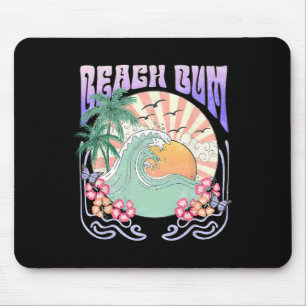 Beach Bum Sunset Summer Vacation Hawaii Family Mat Mouse Pad