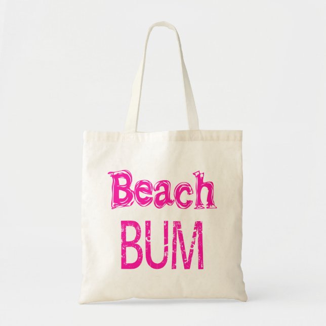 Beach Bum Tote Bag Pink (Front)