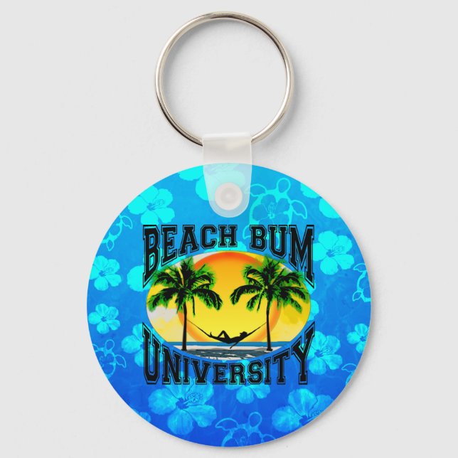 Beach Bum University Key Ring (Front)