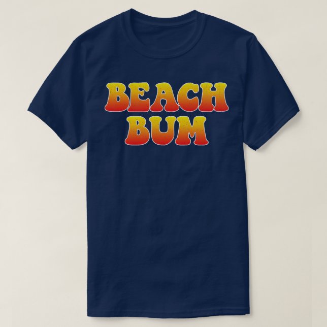 Beach Bum Vintage Distressed T-Shirt (Design Front)