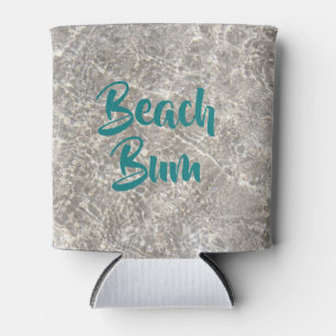 Beach bum water beach sand summer funny can cooler