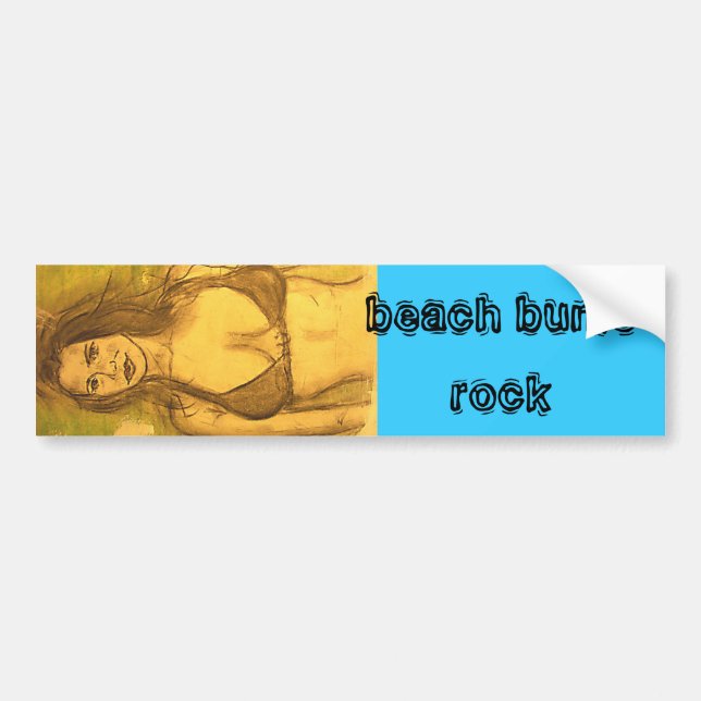beach bums rock bumper sticker (Front)