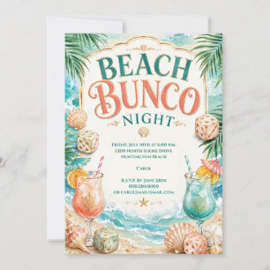 Beach Bunco Night Invitation