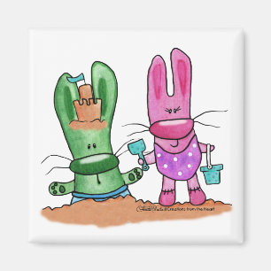 Beach Bunnies-Summer Fun Magnet