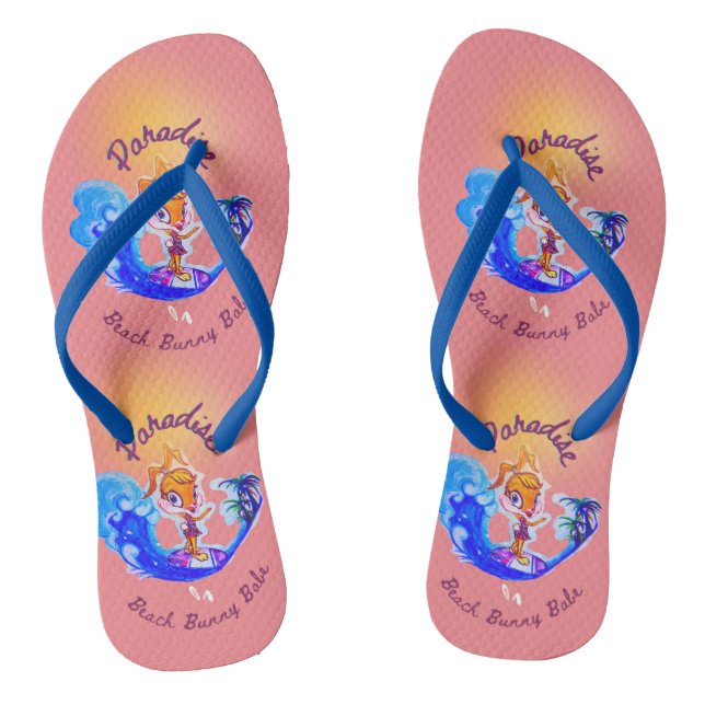 "Beach Bunny" Flip Flops (Footbed)