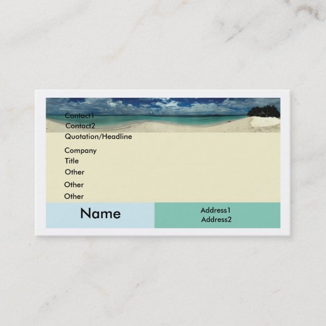 Beach Business Card (Front)