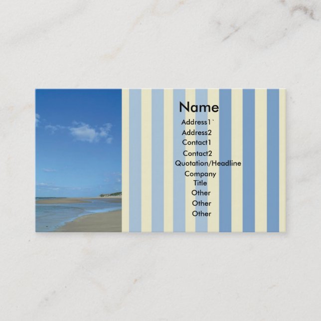 Beach Business Card (Front)